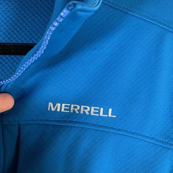 Merrell Jacket Men’s Small Blue Full Zip Long Sleeve Running Collared - Picture 3 of 11